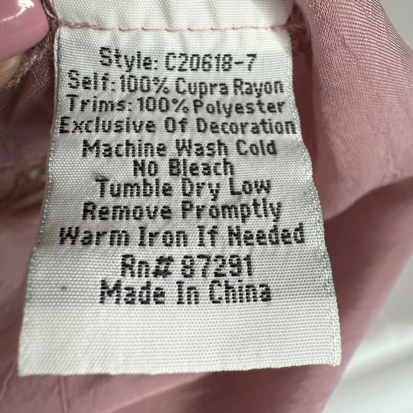 Johnny Was Lilac Blush Embroidered Round Neck Long Sleeve Tunic Women's Size XL - Picture 10 of 12